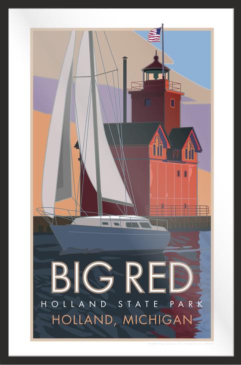 Big Red, Holland State Park, Michigan - Poster