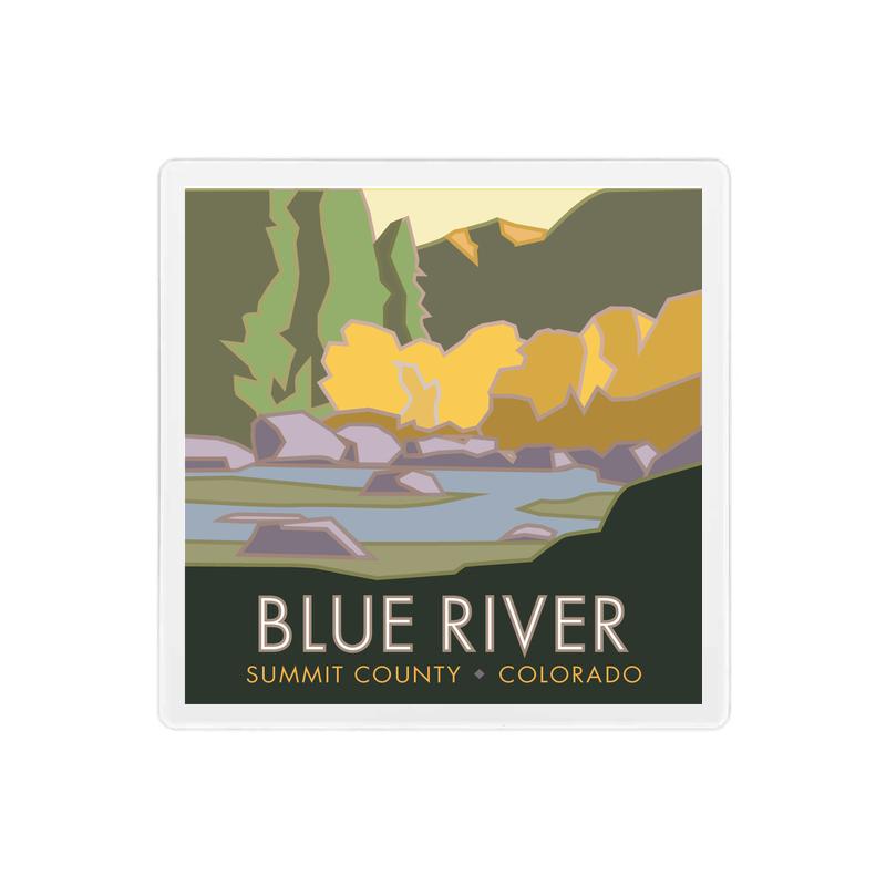 Blue River, Colorado - 4" x 4" Sandstone Coaster