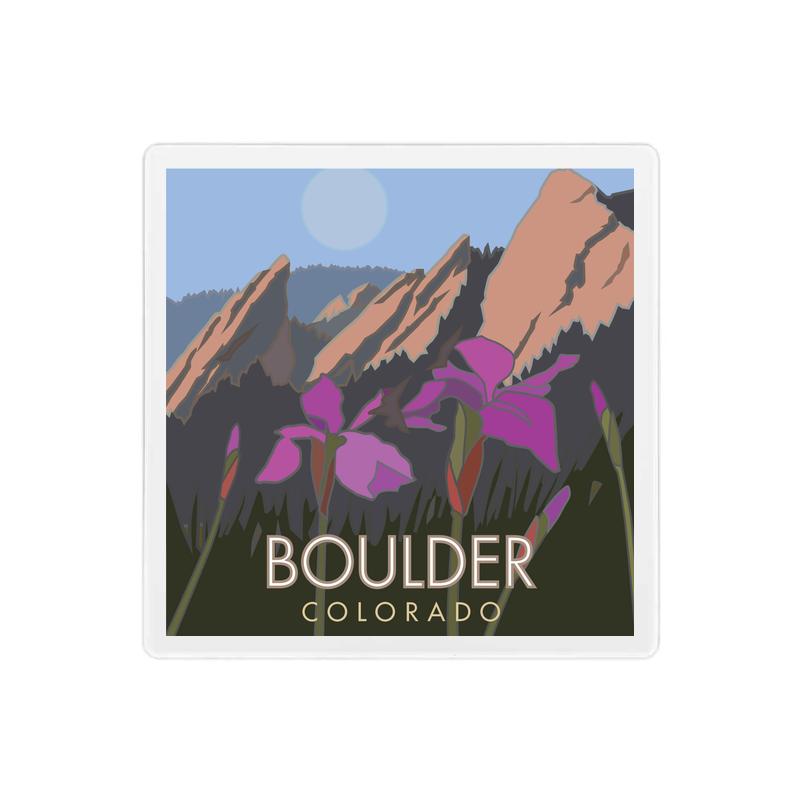 Boulder Iris, Colorado - 4" x 4" Sandstone Coaster