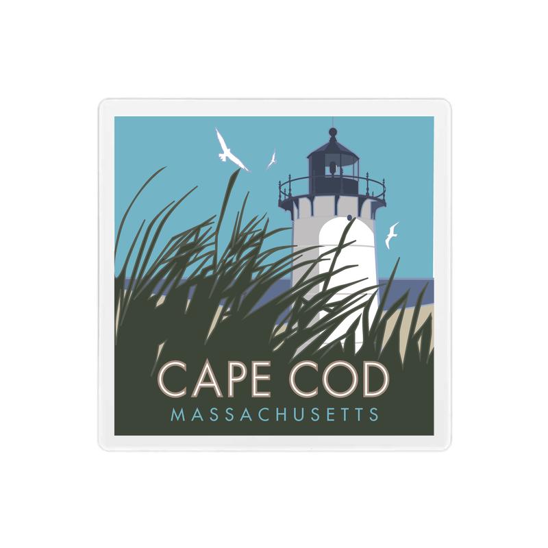 Cape Cod, Massachusetts - 4" x 4" Sandstone Coaster