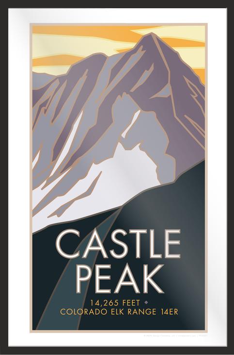Castle Peak, Colorado - Colorado 14er - Poster