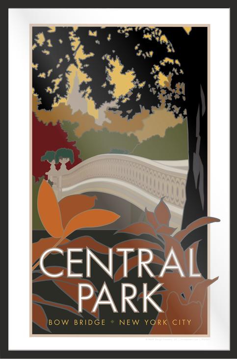 Central Park (Bow Bridge), New York City - Poster