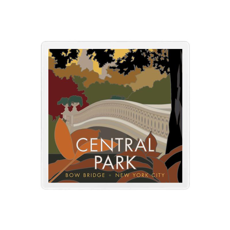 Central Park (Bow Bridge), New York City - 4" x 4" Sandstone Coaster