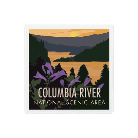Columbia River Gorge, National Scenic Area - 4" x 4" Coaster