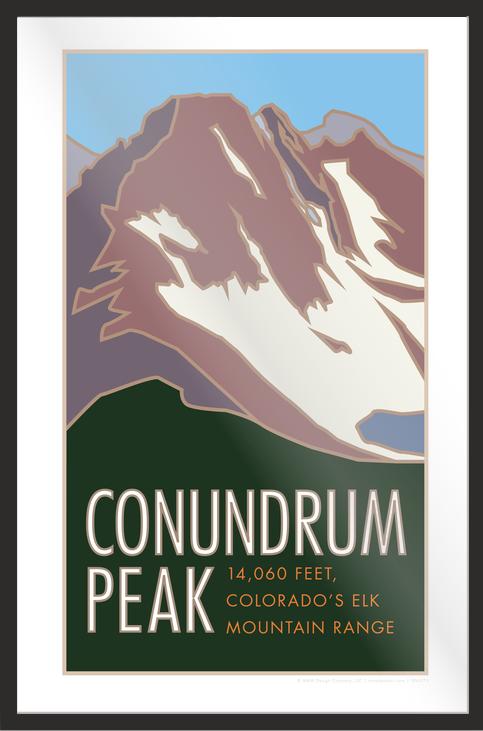 Conundrum Peak, Colorado - Colorado 14er - Poster