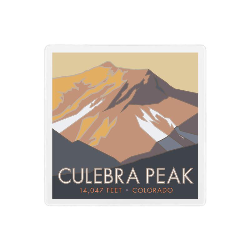 Culebra Peak, Colorado - Colorado 14er - 4" x 4" Coaster
