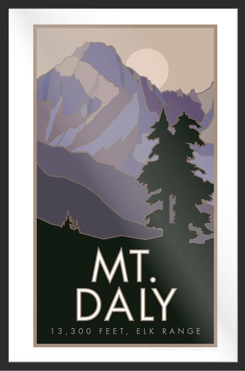 Mt. Daly Colorado Travel Poster