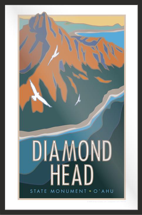 Diamond Head State Monument, Hawaii - Poster