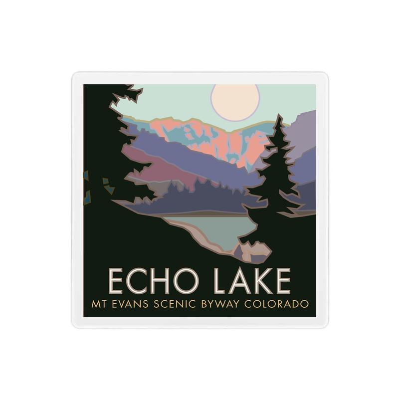 Echo Lake, Colorado - 4" x 4" Sandstone Coaster