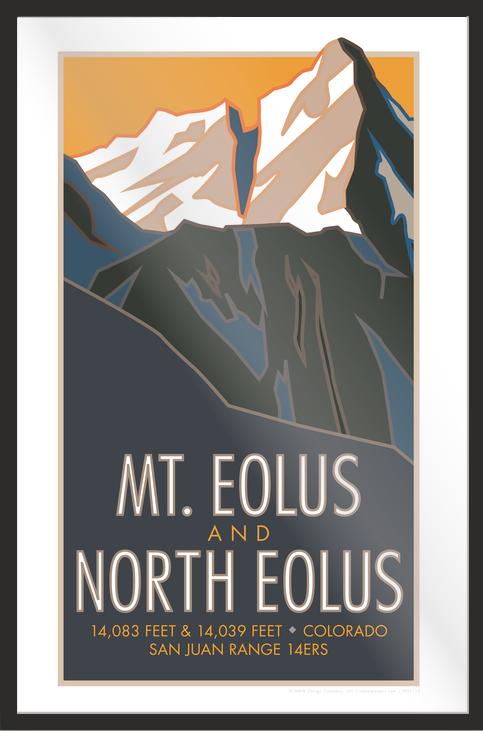 Mt Eolus Colorado 14er Travel Poster
