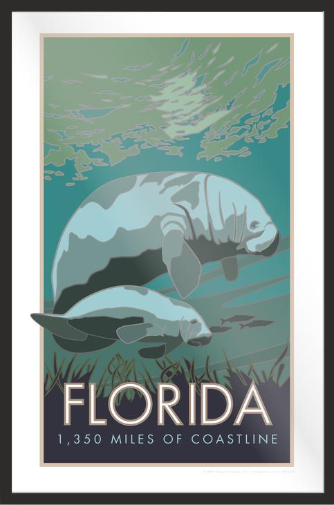 Florida (Manatee) - Poster