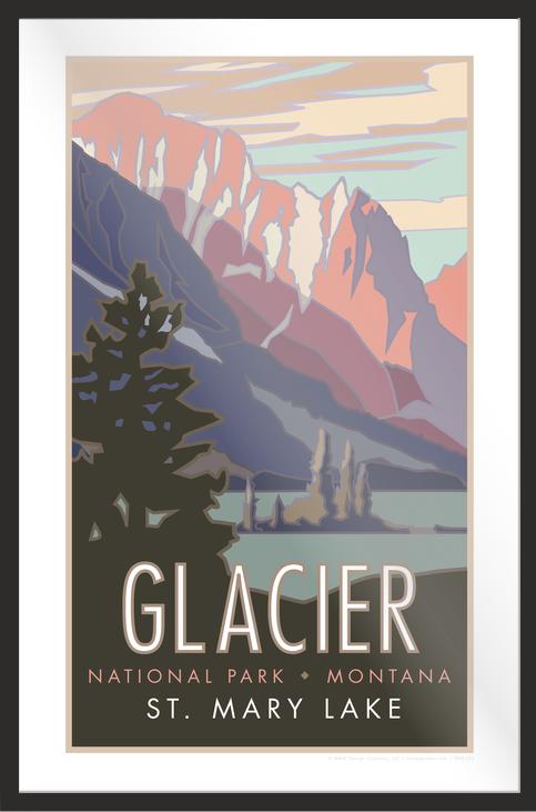 Glacier National Park (St. Mary's Lake), Montana - Poster