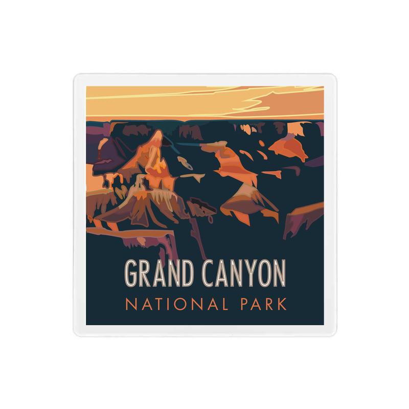 Grand Canyon (Sunset), Arizona - 4" x 4" Coaster