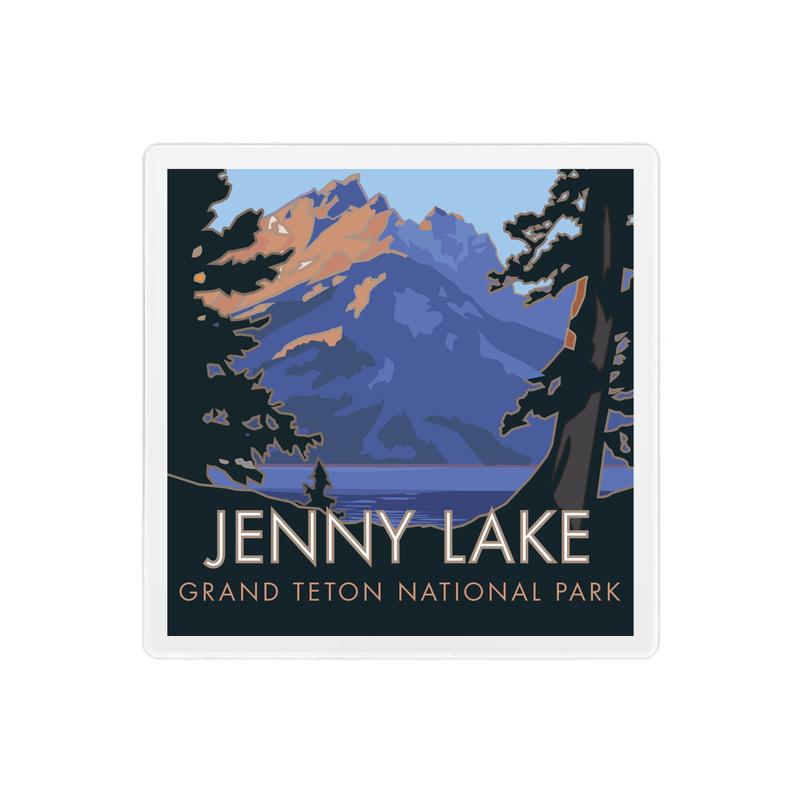 Grand Teton National Park (Jenny Lake) #2, Wyoming - 4" x 4" Sandstone Coaster
