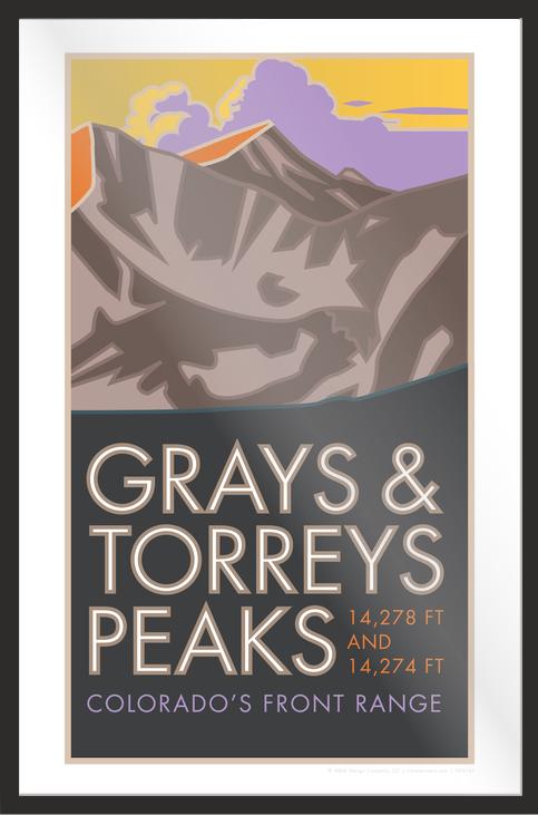 Grays and Torreys Peaks, Colorado - Colorado 14er - Poster