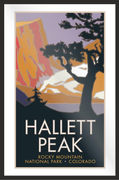 Hallett Peak, Rocky Mountain National Park, Colorado - Poster