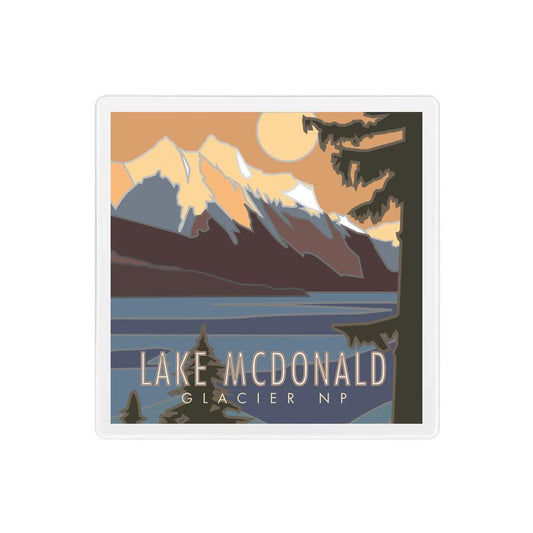 Lake McDonald (Glacier National Park) Montana - 4" x 4" Coaster