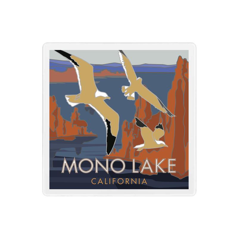 Mono Lake, Sierra Nevadas - California - 4" x 4" Sandstone Coaster