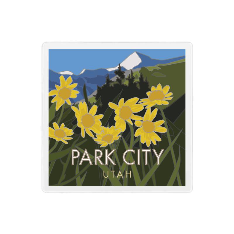 Park City (Summer) Utah - 4" x 4" Sandstone Coaster
