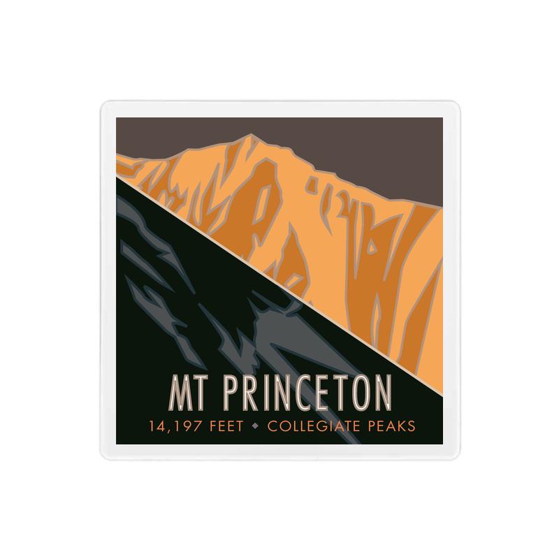 Mt. Princeton, Colorado - Colorado 14er - 4" x 4" Coaster