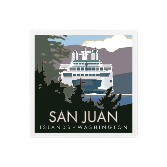 San Juan Islands, Washington - 4" x 4" Coaster