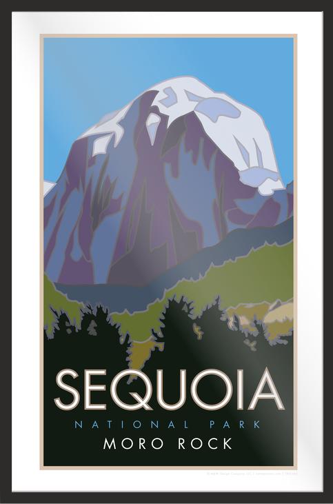 Sequoia National Park, Moro Rock, California - Poster