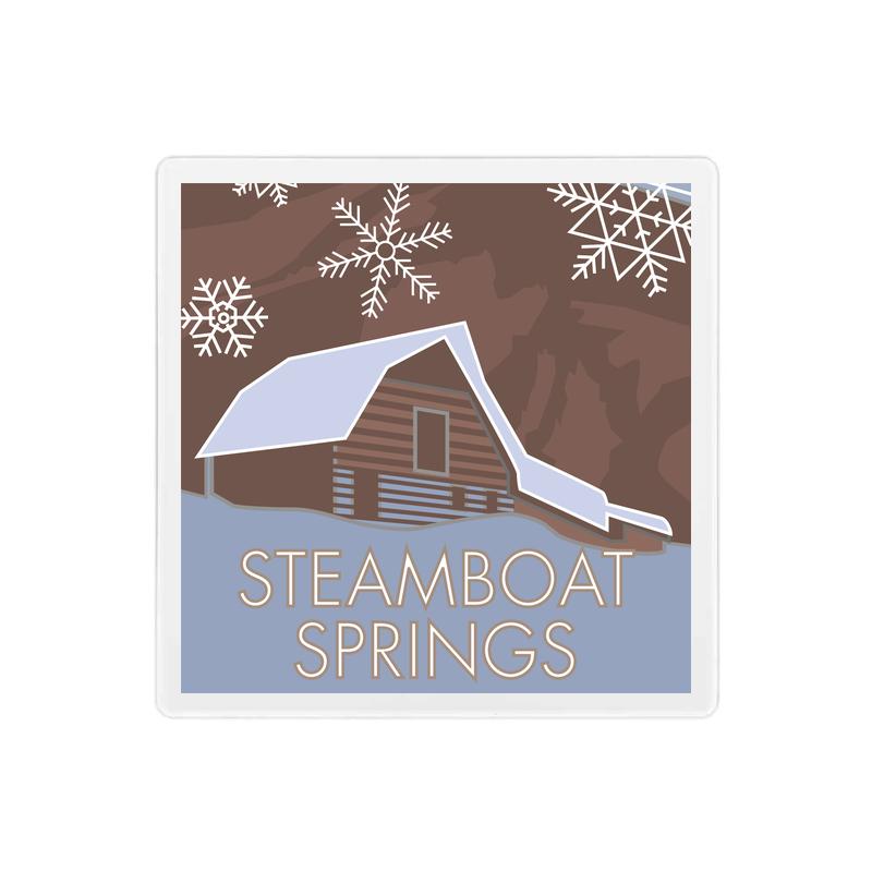 Steamboat Springs, Colorado - 4" x 4" Sandstone Coaster