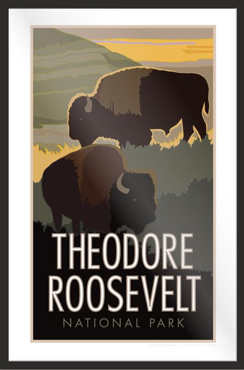 Theodore Roosevelt National Park (Bison) - Poster