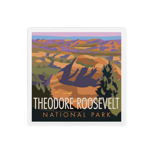 Theodore Roosevelt National Park (Painted Canyon) - 4" x 4" Coaster