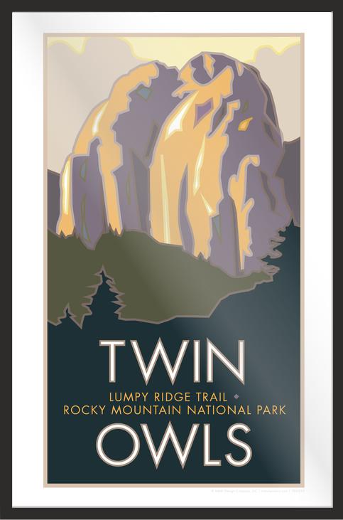 Twin Owls, Rocky Mountain National Park, Colorado - Poster