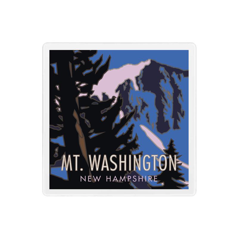Mount Washington, New Hampshire - 4" x 4" Sandstone Coaster
