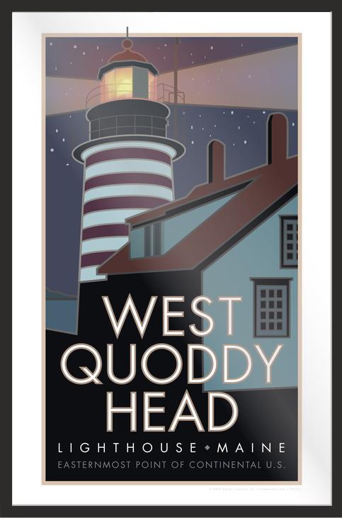 West Quoddy Head Lighthouse, Maine - Poster
