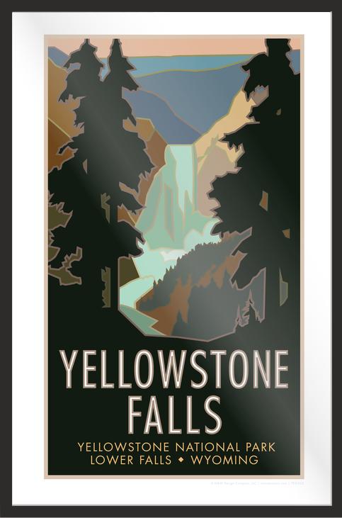 Yellowstone Falls, Yellowstone National Park, Wyoming - Poster