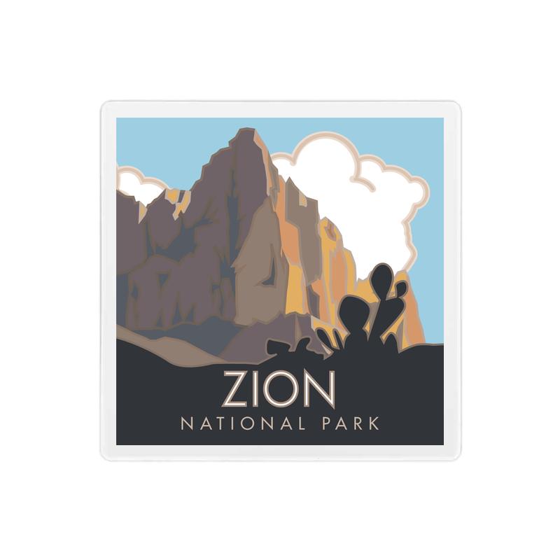 Zion National Park (The Watchman), Utah - 4" x 4" Coaster