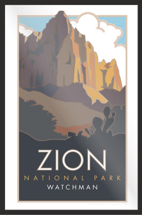 Zion National Park (The Watchman), Utah - Poster