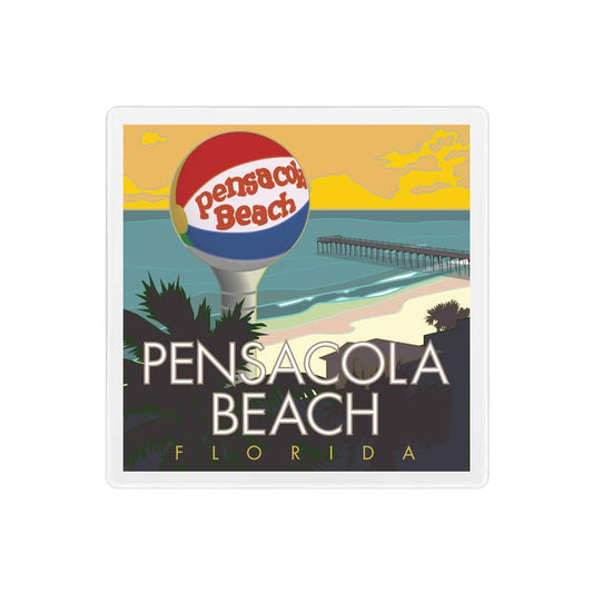 Pensacola Beach Tower Coaster - 4" x 4" Coaster