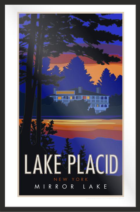 Lake Placid Mirror Lake - Poster