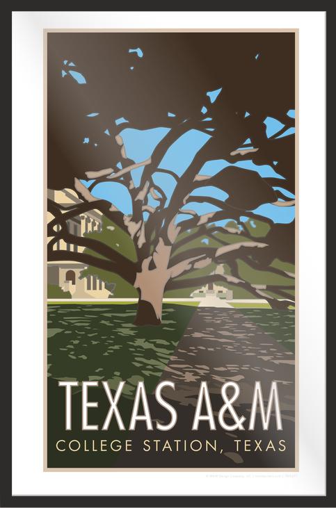 Texas A&M Tree - Poster