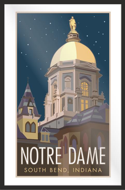 Notre Dame Golden Dome - Poster