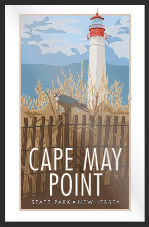 Cape May Light House - Poster