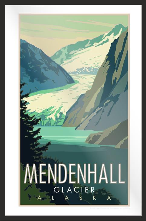 Menden Hall Glacier- Poster