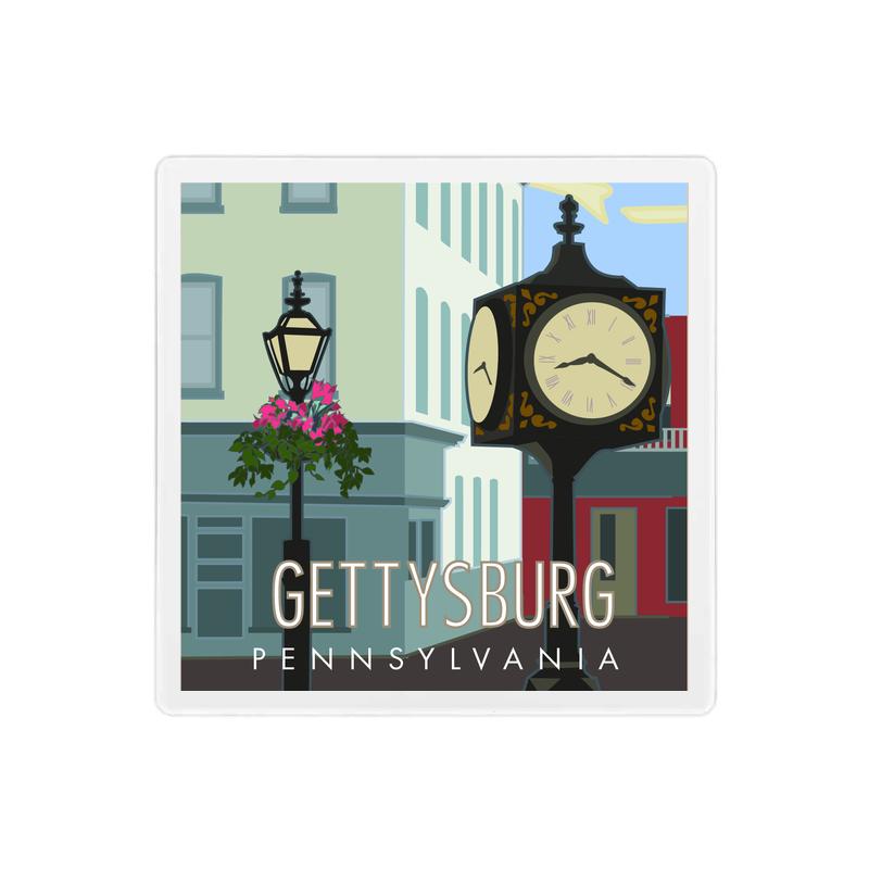 Downtown Gettysburg Coaster - 4" x 4" Coaster