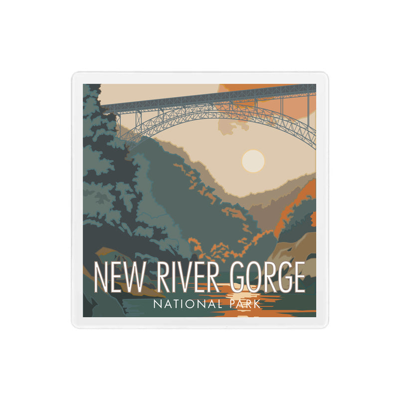 New River Gorge Coaster - 4" x 4" Sandstone Coaster