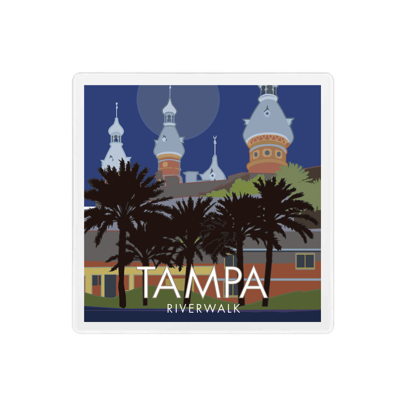 Tampa River Walk National Park Coaster - 4" x 4" Sandstone Coaster