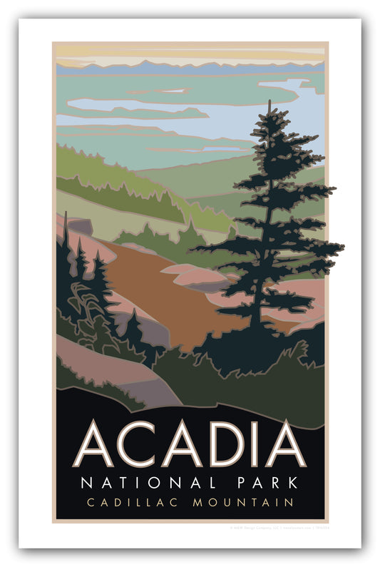 Acadia National Park, Cadillac Mountain, Maine - Poster