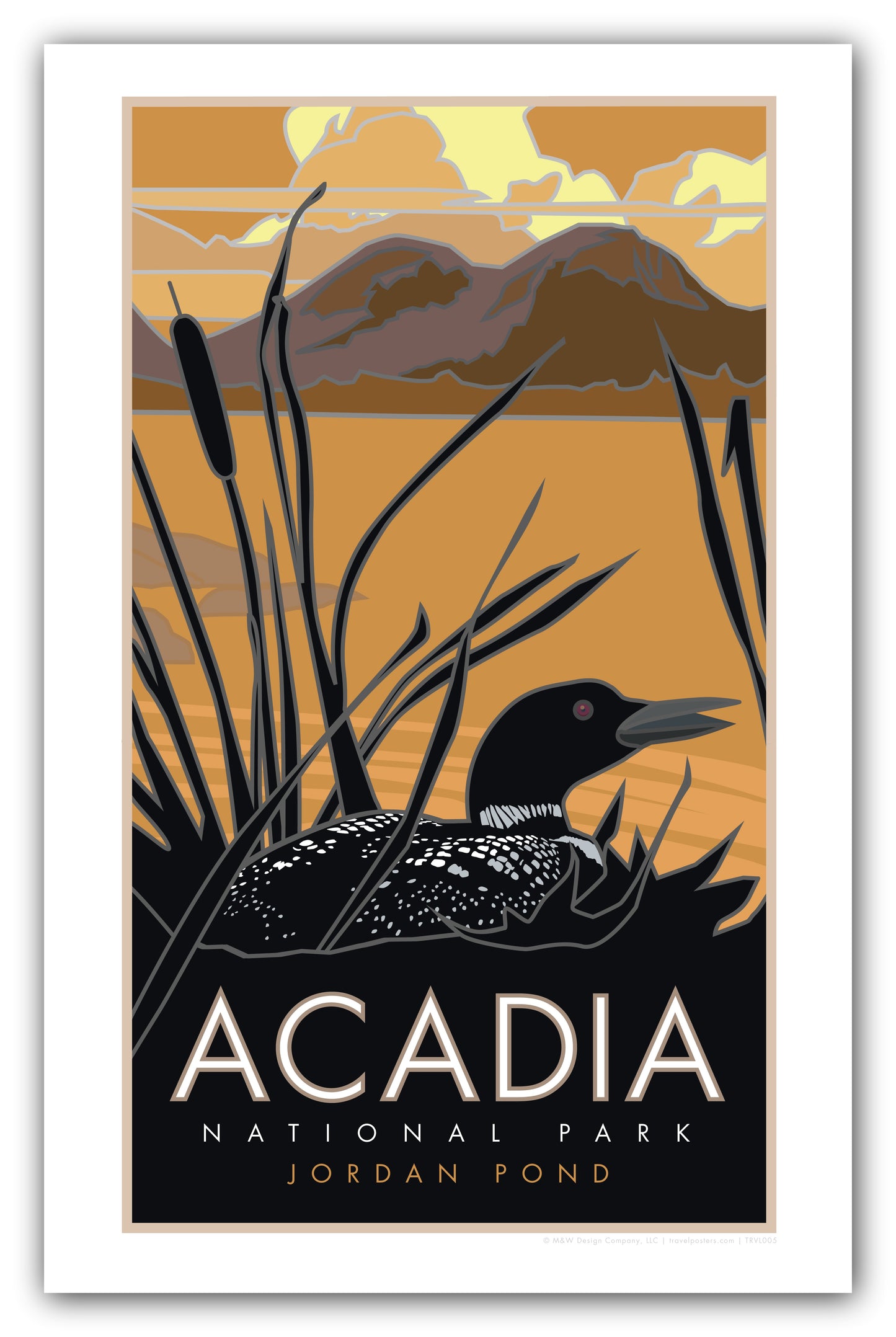 Acadia National Park, Jordan Pond, Maine - Poster