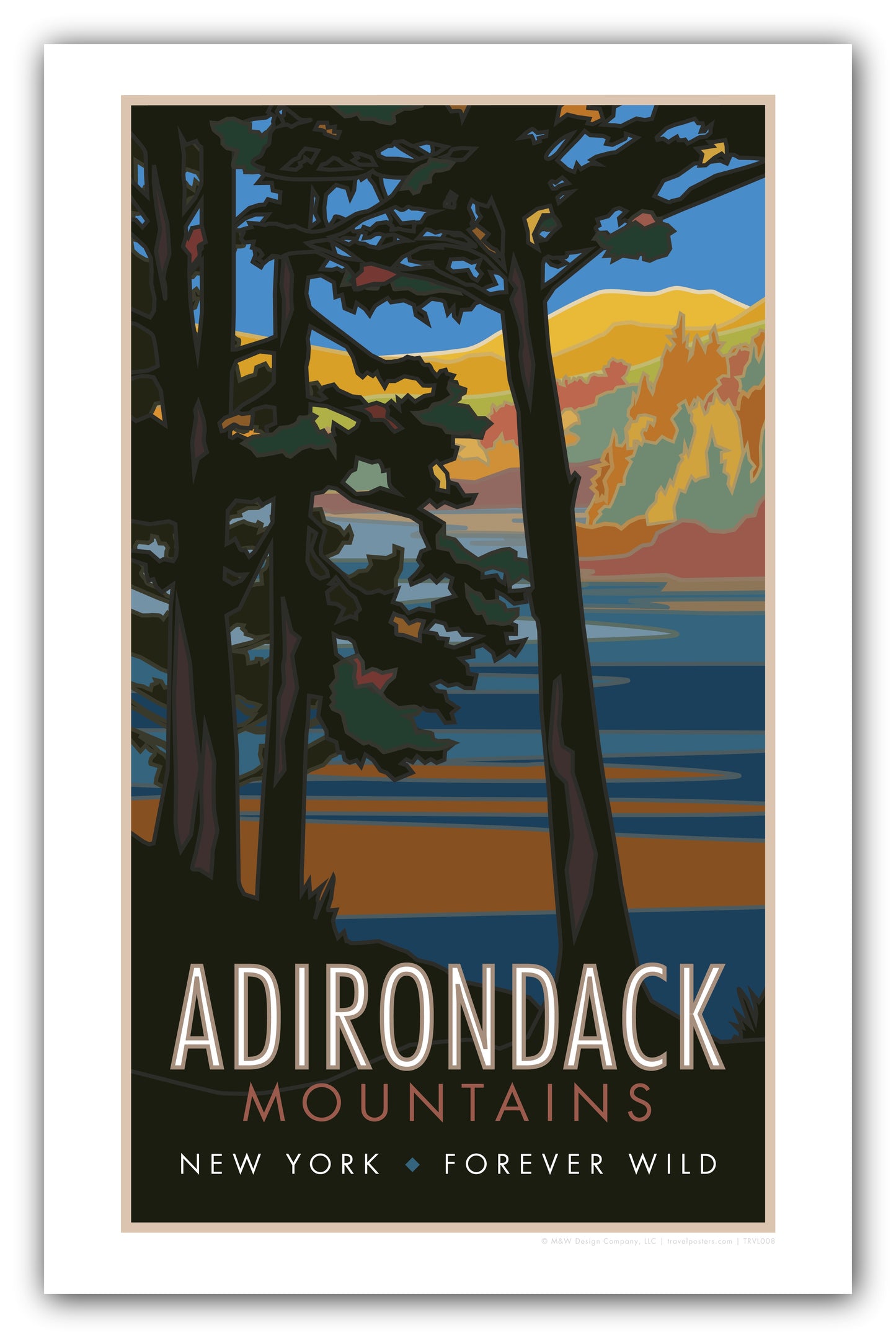 Adirondack Mountains, New York - Poster