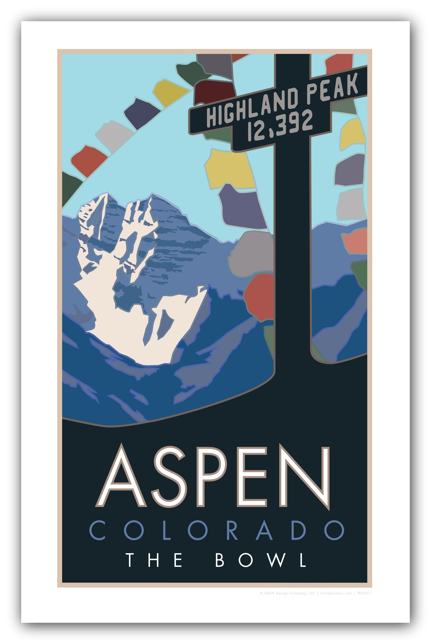 Aspen, Colorado (Highland Peak Bowl) - Poster