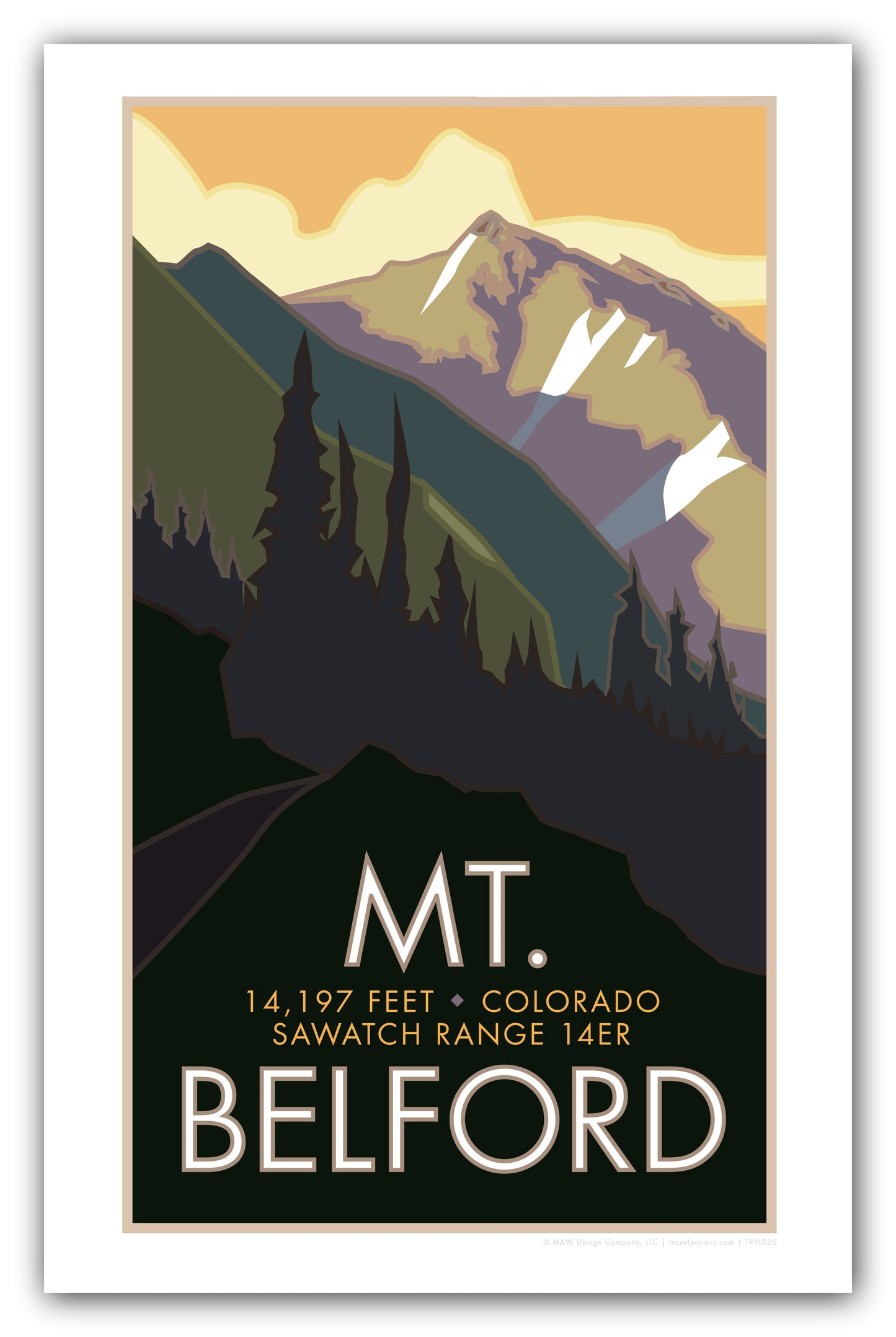 Mt. Belford, Colorado - Colorado 14er - Poster