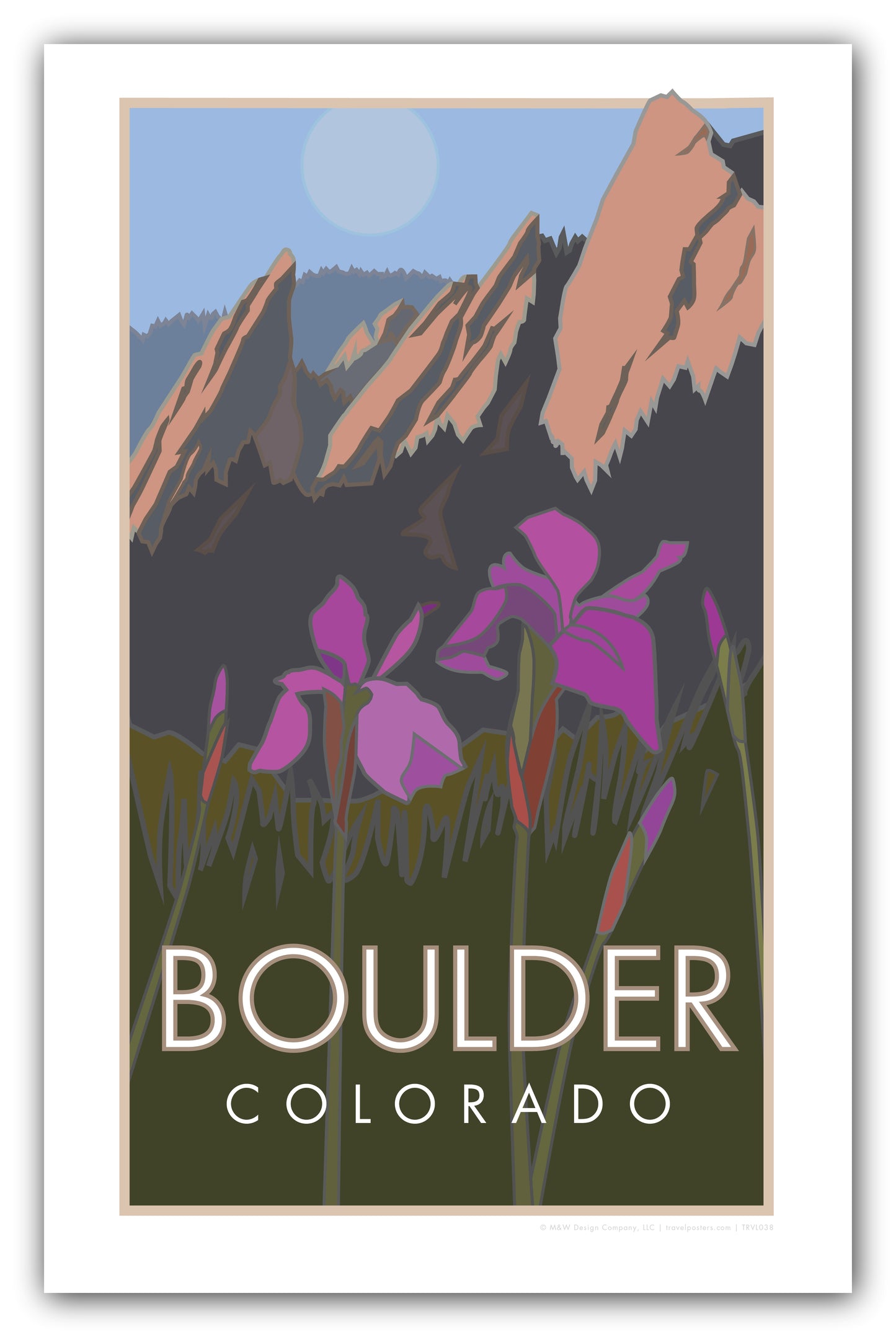 Boulder Iris, Colorado - Poster